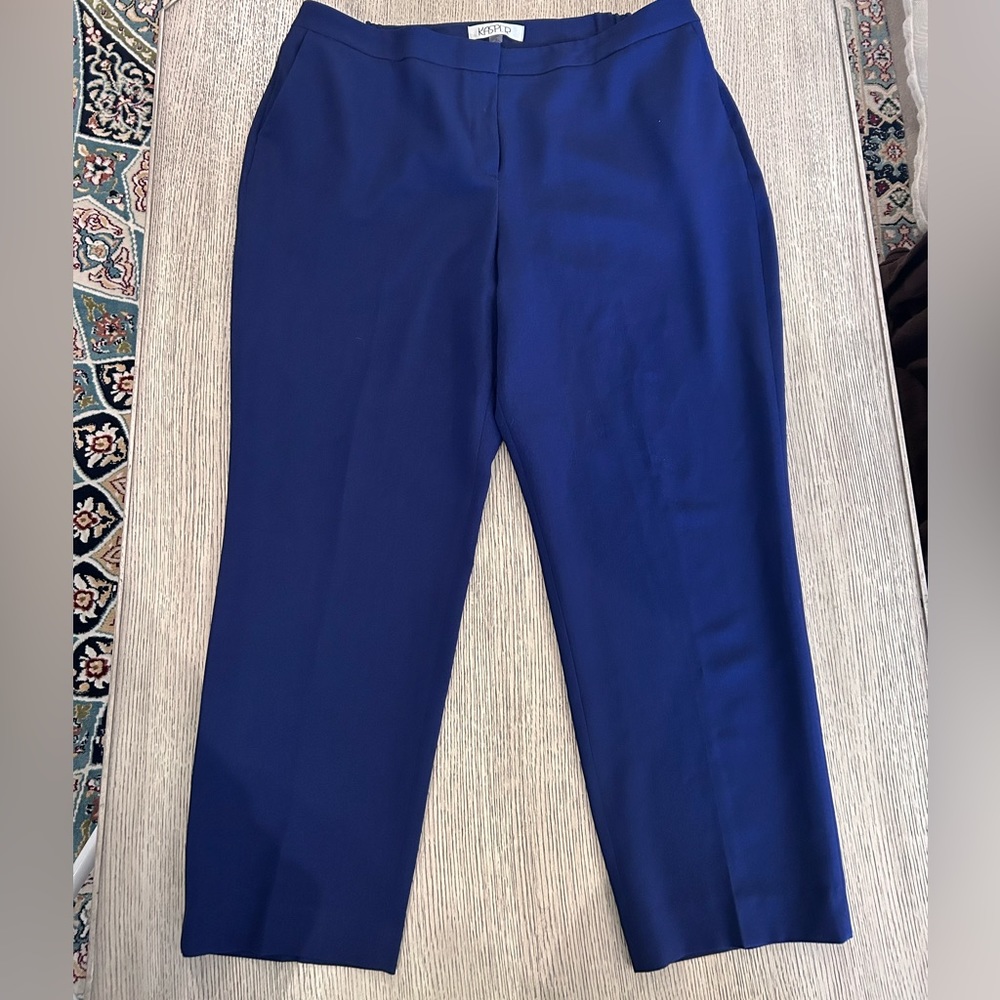 Like New Kasper Dress / Suit Pants Bright Navy 16 Loose Fit Side Elastic